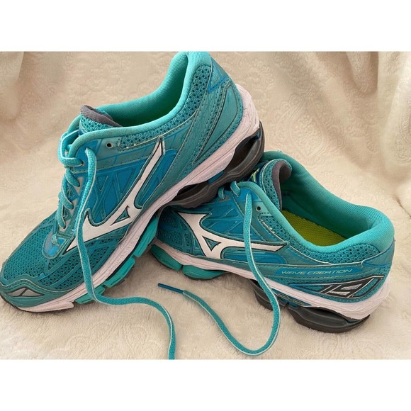 Womens Mizuno Running Shoes 7.5 Wave Creation 19 Teal - Picture 2 of 12